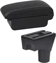 Car Armrests Fit for Nissan March Micra K13 Armrest Box Fit for Nissan Sunny Car Armrest Arm Storage Box Retrofit Parts Car Accessories Console Armrest(B1 White line 3USB)