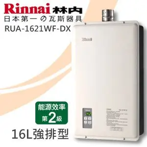 林內強排熱水器─RUA-1621WF-DX/RUA1621 16公升數位恆溫熱水器※來電享最優惠價  高雄永興照明~