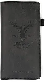 [menesia] Checkbook Cover for Men & Women RFID Leather Check Book Holder Wallet