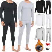 Men's Long Johns Thermal Underwear Fleece Lined Base Layer Set Warm Base Layer