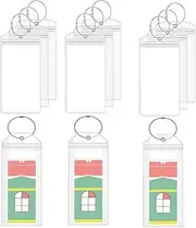 [Esforzarse] 12 Pcs Clear Cruise Tags Holders, Cruise Luggage Tag Holders for Carnival, Clear Waterproof Cruise Luggage Tags for Royal Caribbean and Celebrity Ships,Luggage Bag Tags with Loop for Suitcases Cruise
