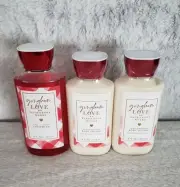 BATH & BODY WORKS SET OF 3 GINGHAM LOVE BODY CARE SET