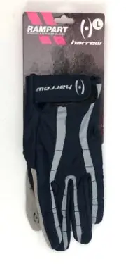 Harrow Lacrosse Glove Rampart LAX Women's Navy/ Steel Size Large Pair