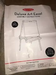 Melissa & Doug Deluxe Standing Art Easel - Dry-Erase Board, Chalkboard, Paper Ro