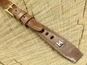 Hirsch Antelope w Gold Tone Buckle 12mm NOS Unused Vintage Watch Band Open Ended