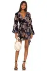 NWT House of Harlow x Revolve Irvin Navy Blue Floral Mini Dress Sz Small