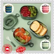 Large 3-Layer Stackable Bento Box 2.8L – Leak-Proof, Microwave Safe, Portable