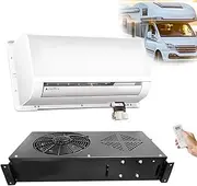12V/24V Split Mini Air Conditioner – 9800 BTU Concealed Parking AC Unit for RV, Truck, Tractor, Camper, Sleeper Cab – Quiet 1000W Cooling for Semi, Pickup, Crane, Trailer 12V