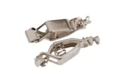 100 Pcs 25A Alligator Battery Test Clips Silver Plated Spring Clamps