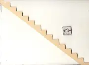 Stair Stringer 14 steps NE897 14" miniature dollhouse 1/'12 scale wood 1pc