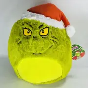 12" Fuzzamallow Grinch Christmas Plush Squishmallow Soft & Fuzzy Christmas Hat