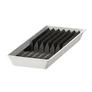 UPPDATERA tray with knife rack, white/anthracite, 20x50 cm