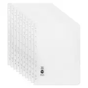 10x Marbig White 10-Tab Manilla A4 File Ring Binder Divider Index/Page Organiser