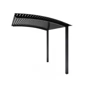 Exterior Life 3.25m Miami Curved Monument/Black Pergola