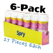 Spry 100% Xylitol Chewing Gum BUBBLEGUM Sugar Free Aspartame Free 162 Pcs