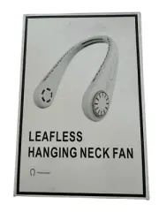 Black Leafless Hanging Neck Fan USB Charging Lazy Neck Hanging Fan 3 Speeds #DR