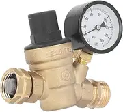 Respicefinem Water Pressure Regulator Valve Brass Adjustable 160PSI with Inlet Screen Filter Ideal for RV Recreational Vehicle Travel Trailer Yacht Ensuring Safe Water Pressure
