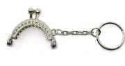 Small Silver Purse Bag Metal Arch Frame Kiss Clasp Lock Handle Coin Hardware