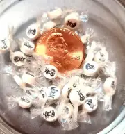 Miniature Wrapped HALLOWEEN SKULLS & CROSSBONES 25 pcs WHITE #2