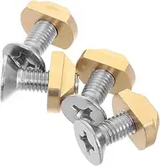 BELLIFFY Hydrofoil Surf Board Surfboard Screw Nuts Stainless Steel Mounting Nut Sliding t Nut Lock Screw Nut Titanium Screw with Nut T Track Accessories Golden Brassstainless Steel