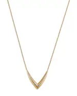 Bloomingdale's Fine Collection Diamond Chevron Necklace in 14K Yellow Gold, 0.30 tcw