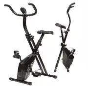 Black Folding Exercise Bike X Bike Magnetic Stationary Cycling Flywheel Fitness