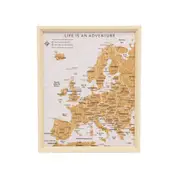 Europe Travel Map Cork Pin Board Desk Size