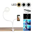 Mobile new phone holder with LED selfie ring light for live streaming and makeup