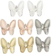 Beavorty 8pcs Nail Art Decor Butterfly Zircon Nail Ornament DIY Nail Charms Opal Nail Gems Sparkling Nail Art Studs