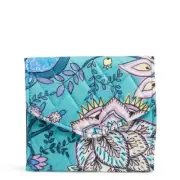 Vera Bradley RFID Mini Tri-fold Wallet Peacock Garden NWT