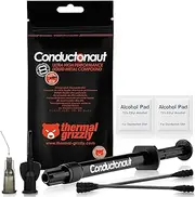 Thermal Grizzly Conductonaut Thermal Grease - 1 Gram Set + 3 Applicator + Spatulas & Pads - Liquid Metal Thermal Paste for Cooling The CPU, GPU Value Pack