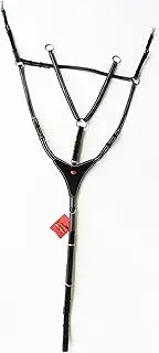 (Black) - Horse English Padded Leather Riding Tack Fancy Raised Stitching Brown Breastplate 803931C