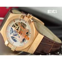 在飛比找露天拍賣優惠-特惠百貨海外現貨Maserati手錶 男士鏤空機械錶 高品質