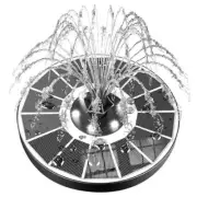 SZMP Solar Fountain Upgraded 100% Glass Panel, 3.5W Floating White Led Lights