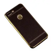 Bakeey?&bdquo;? Litchi Grain Plating TPU Silicone Ultra Thin Shockproof Cover Case for iPhone 7Plus 5.5 Inch 24 BLACK