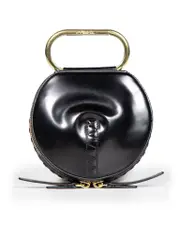 Black Alix Circle Top Handle Bag