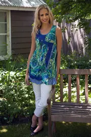 Mesh Crinkle Top--THRE-12187