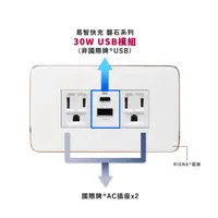 在飛比找特力屋線上購物優惠-【易智快充】30W USB插座面板for國際牌®Risna®