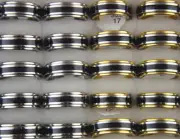 50pcs Wholesale Lots Mixed Stainless Steel Men's Jewellery Black Enamel Rings