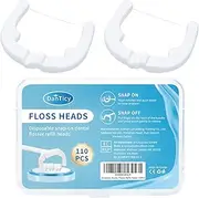Ultraclean Access Flosser Refill Heads Snap-On Dental Flosser Refill Heads for Proper Oral Care & Hygiene 110PCS
