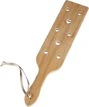 DOMG Bamboo Wood Paddle Lightweight Wooden Paddle with Airflow Holes, 13.3 Inch