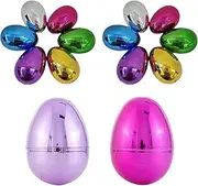 14PCS Easter Eggs, Metallic Fillable Plastic Eggs, 2.4x1.7 Colorful Bright Easter Eggs Perfect for Easter Egg Hunt, Suprise Egg