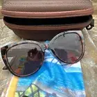 Women’s Designer Sunglasses Leopard. Brand New!! Case And Cloth Too!