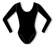 Bloch CL5409 Girl's Size 12 (Large) Black Cotton Long Sleeve Leotard