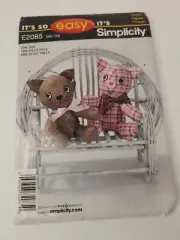 NEW! Simplicity Pattern E2085 Cat & Pig “It’s So Easy It’s Simplicity” Uncut