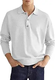 [DGKaxiyaHM] Men's Solid Color V-Neck Stretchy Shirts Casual Long Sleeves Running Workout Shirts Loose Outdoor Active Top