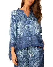 Hale Bob Alayah Silk-Blend Blouse