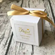 gold blue pink foil personalized gift stickers wedding Party favour box labels