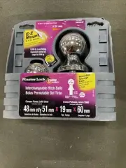 Master Lock E-Z Mount Towing Interchangeable Hitch Chrome 1 7/8- 2” Or 48-51mm