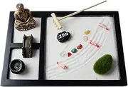 Miniature Sand Garden - Miniature Zen Decoration Sand Garden | Adults Relaxation Fun Indoors and Outdoor Ornament Home Working Toy for Conference Room